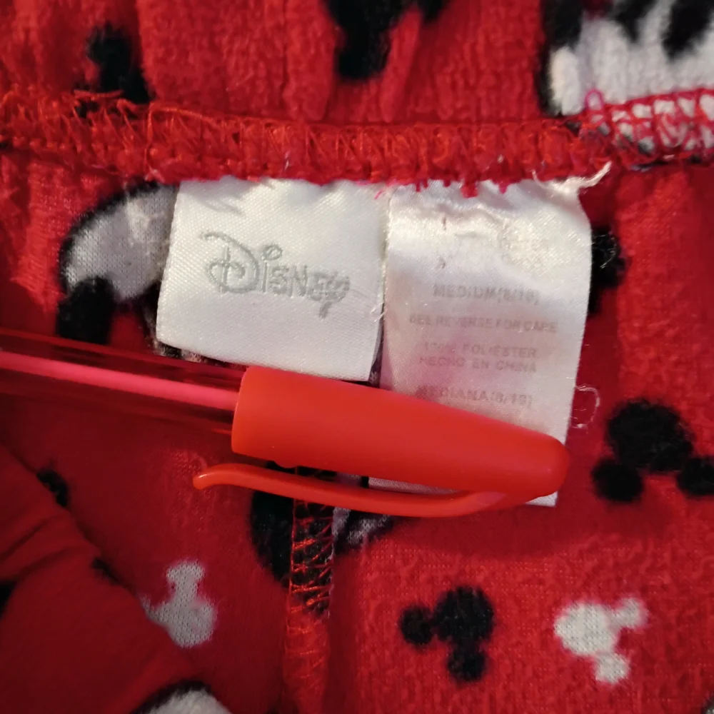 Disney Mickey Mouse Fleece Sleepware Lounge Cozy Pajama Pants Red Women's M 8/10